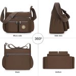 Bolsas transversais femininas bolsa de ombro espaçosa com vários bolsos bolsa tiracolo feminina