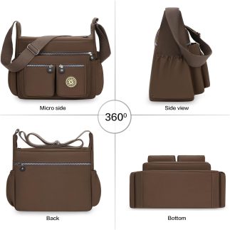 Bolsas transversais femininas bolsa de ombro espaçosa com vários bolsos bolsa tiracolo feminina