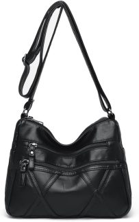 Bolsas transversais para mulheres, bolsas femininas de couro sintético macio bolsa de ombro bolsa feminina