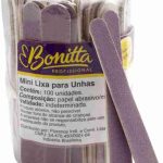 Bonitta Mini Lixa Colors Para Unhas Pacote Com 100 Unidades 601Bt Lilás