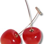 Brinco Feminino "Cherry" em Formato de Cereja Banhado a Ouro 14K – Design Delicado e Estilo Moderno – Acompanha Bolsa de Veludo