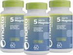 COMBO 3 DUOM 5 MAGNÉSIOS QUELATO MALATO TAURATO CITRATO ÓXIDO 60 CÁPSULAS CADA TOTAL 180 CÁPS