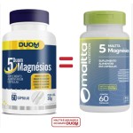 COMBO 3 DUOM 5 MAGNÉSIOS QUELATO MALATO TAURATO CITRATO ÓXIDO 60 CÁPSULAS CADA TOTAL 180 CÁPS - Imagem 2