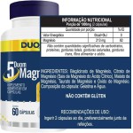 COMBO 5 DUOM 5 MAGNÉSIOS QUELATO MALATO TAURATO CITRATO ÓXIDO 60 CÁPSULAS CADA TOTAL 300 CÁPS - Imagem 2
