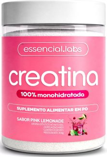 CREATINA MONOHIDRATADA 100% Pura - Sabor Pink Lemonade - 300g