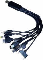 Cabo Carregador Universal 10 Conexoes Usb Para Celular