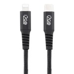 Cabo IPhone/Lightning + USB-C I2GO Certificado MFi 2m 3A Nylon Trançado Preto - I2GO PRO - Imagem 2