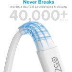 Cabo Iphone/Cabo Lightning I2GO Certificado MFi 1,2m 2,4A PVC Flexível Flat Branco - I2GO Basic - Imagem 2