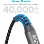 Cabo Iphone/Cabo Lightning I2GO Certificado MFi 2m 2,4A Nylon Trançado Chumbo - I2GO PRO - Imagem 2