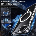 Capa Mag-safe para [iPhone 16E] Capinha Slim Premium com [Proteção de Câmera] Magnetica Clear Case Transparente [Anti-Amarelamento], Compatível com MagSafe, Resistente a Riscos e Anti Impacto - Imagem 2