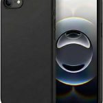 Capa para iPhone 16E Capinha [Ultra Slim] com [Proteção de Camera], Case Anti Impacto e Resistente, Anti Riscos, Leve, Aveludada e Design Elegante (Preto)