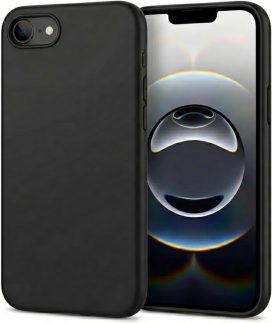 Capa para iPhone 16E Capinha [Ultra Slim] com [Proteção de Camera], Case Anti Impacto e Resistente, Anti Riscos, Leve, Aveludada e Design Elegante (Preto)