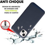 Capinha Colorida Compatível Com iPhone 14 Vermelha ,Preta, Laranja, Amarela, Azul, Rosa, Pink, Branca, Lilás, Marrom, Verde, Roxo, Bordô, Case Slim Flexível Aveludada Com 3 Camadas - Imagem 2