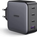 Carregador Rápido GanX Usb 100w 4 em 1 Preto