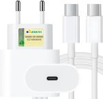 Carregador Turbo Tipo C Compatível com iPhone 15, 15 pro, 15 Pro Max, iPhone 16, 16 pro, 16 pro Max, Samsung Galaxy, IOS/Android Turbo + Cabo USB-C Ultra Rápido de 1M Premium