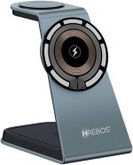 Carregador Wireless 3 em 1 – Base para Smartphone, Smartwatch e Fones de Ouvido