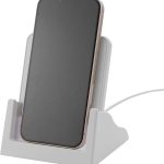 Carregador por indução 10w com stand de apoio para celulares e outros dispositivos com carregamento QI wireless sem fio, Cabos & Plugs