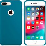 Case Capa Capinha Silicone Aveludado pra iPhone 5 e 5SE (Azul Celeste)