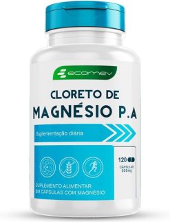 Cloreto de Magnesio P.A Puro Concentrado Forma Importada 120Cáps 2 Meses Ecomev