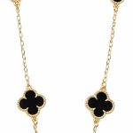 Colar Choker Trevo Virgínia Pedra Branca Folheado a Ouro de Qualidade Feminino 35cm com mais 5cm de Extensor Regulável Gargantilha