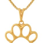 Colar Cordão Corrente Correntinha Gargantilha Feminina Pingente Patinha De Cachorro Gato Pet Banhado a Ouro 18k