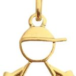 Colar Cordão Corrente Correntinha Gargantilha Feminina e Pingente Filho Menino Banhado a Ouro 18k