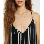 Colar com pingente de borla de corrente longa com gargantilha de camada MOLOCH para mulheres, meninas, feito à mão, estação de contas, colar com pingente corrente joia colar Prata - Imagem 2