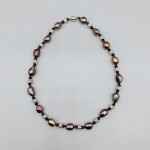 Colar de ônix preto de 4 mm colar de pérolas barrocas para mulheres meninas clássico casual gargantilha joias 45,7 cm, Pérola, Ônix - Imagem 2