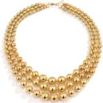 Colar feminino vintage com clavícula grossa, várias camadas, colar gargantilha (dourado), one size, Metal, Sem Pedra Preciosa