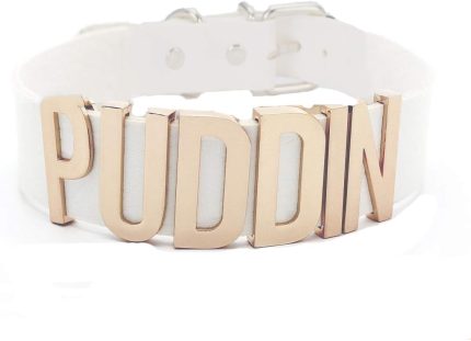 Colar gargantilha PUDDIN de couro sintético branco para cosplay, filmes, acessórios de Halloween, cosplay