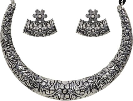 Colar gargantilha indiana afegã hasli prata oxidada tribal boho declaração kutchi joias femininas