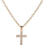 Colares femininos cor prata presente festa estilo coreano diamante strass pingente cor dourada gargantilha clavícula (ouro)