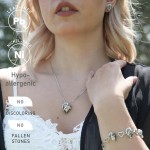 Colares femininos, pingente de cristal de coração com pedra do mês de nascimento do infinito amor, joias de aniversário para ela, mãe e esposa, banhado a prata, corrente ajustável de 5 cm + 5 cm - Imagem 2