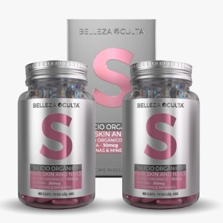 Combo 2un - Sílicio Orgânico - Renew Skin Care - Linha Premium de Nutricosméticos com Nutricolin, Biotina, Ácido Pantotênico e Mix de Vitaminas - Anti-Envelhecimento