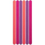 Conjunto de Lixas Dupla Face para Unhas, Contém 6 Unidades, Cores Laranja, Rosa e Roxo, Lanossi. - Imagem 2