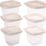 Conjunto de Potes Quadrados 170 ml Pop 6 Unidades, Plasútil