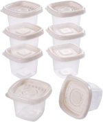 Conjunto de Potes Quadrados 70 ml Pop 8 Unidades, Plasútil