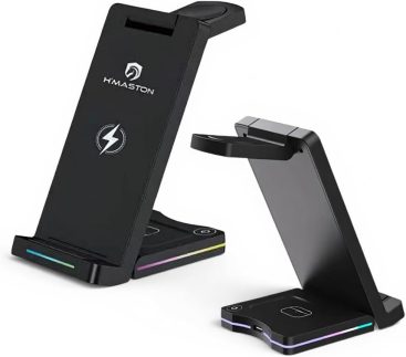 Estação de Carregamento Sem Fio 3 em 1 Celular Relógio e Fones de Ouvido Design de Mesa Portátil Leve e Resistente