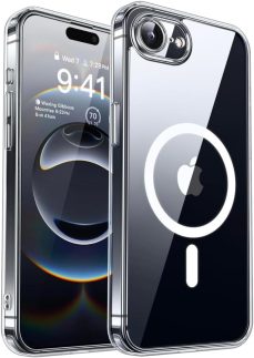 FIT IT Capa Magnética para iPhone 16e, Compatível com MagSafe, TPU Slim, Proteção para Câmera, Transparente (Transparente)