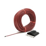 Fio de Aquecimento Fibra Carbono 12K 33Ω Temperatura Borracha Silício Longe Cabo Piso Quente