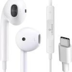 Fones De Ouvido Com Fio Tipo C Microfone Integrado Compativel iPhone 15 15 Pro 15 Pro Max 16 16 Pro Max Com Fio Fones Estéreo Compatíveis ANDROID LG Premium