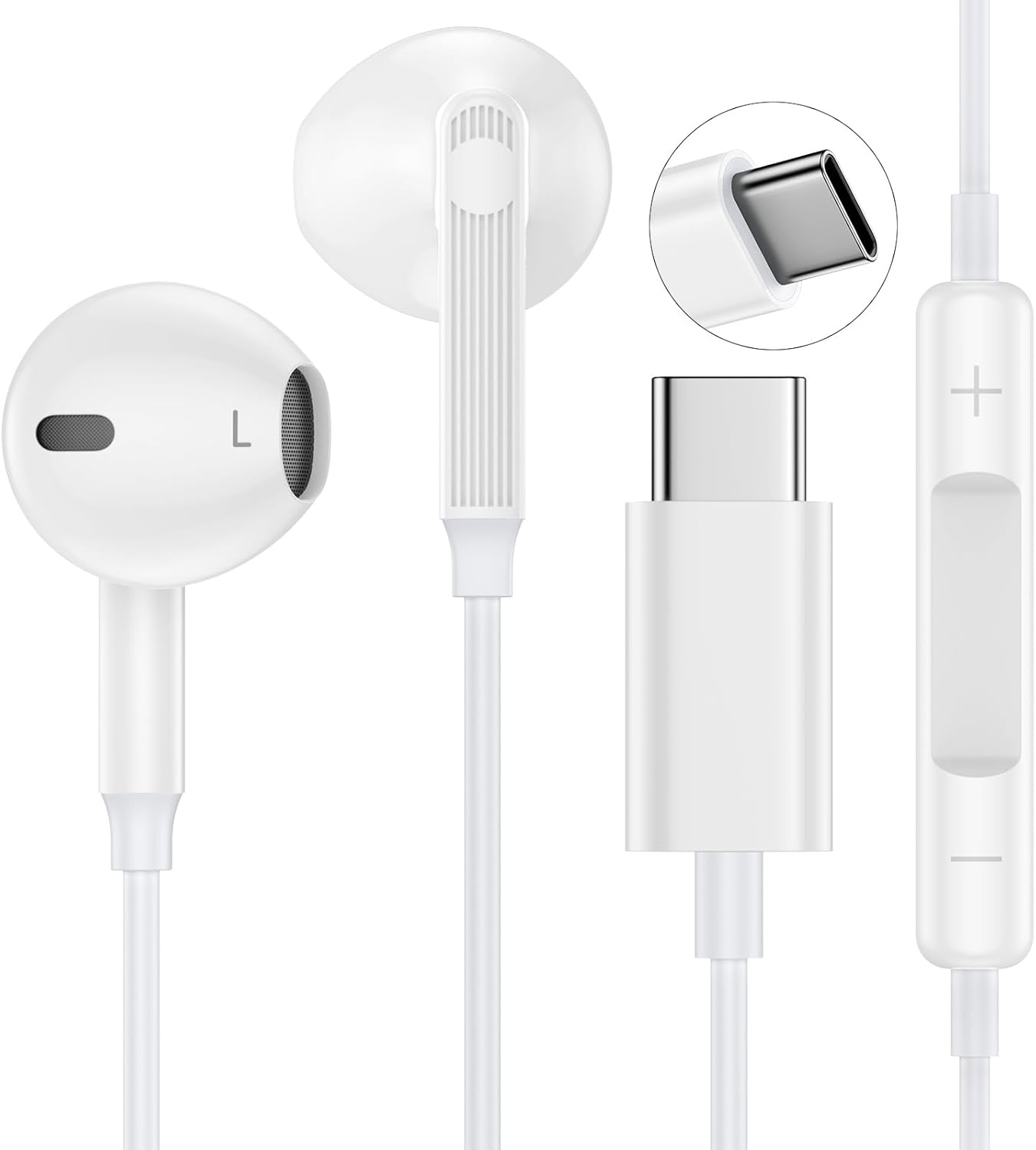 Fones-de-ouvido-USB-C-com-fio-USB-C-para.jpg Fones de ouvido USB C com fio USB C para iPhone 17 Pro Max/17 Air/16e/16 Pro Max/16 Plus, Samsung Galaxy A16/A17/S25FE/S25 Ultra/S24 Ultra/S23/S22, Tipo C, fones de ouvido estéreo HiFi