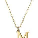 Foxgirl Colares de ouro com inicial para mulheres e meninas, delicado colar de letras douradas minúsculo pingente A-Z colar gargantilha moderna bonito personalizado monograma colar de joias de ouro para meninas adolescentes presente