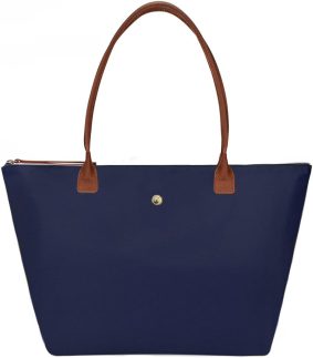 GM LIKKIE Bolsa feminina dobrável de nylon, bolsa de ombro leve com alça superior, bolsa Hobo espaçosa para trabalho e viagens