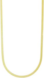 Gargantilha Colar Feminino Fita Laminada Dourado Em Aço Inox