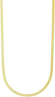Gargantilha Colar Feminino Fita Laminada Dourado Em Aço Inox