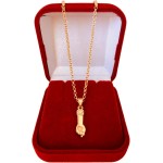 Genérico, Colar Cordão Corrente Correntinha Gargantilha Feminina e Pingente Figa Zircônia Banhado a Ouro 18k - Imagem 2