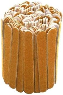 Genérico Kit 100 Mini Lixas Descartáveis Manicure Pedicure 8cm Marrom