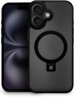 Gshield Capa Case Capinha de TPU + Policarbonato Fosco Translúcido com Suporte Stand Anel Magnético, Dual Ring (iPhone 16)