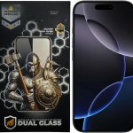 Gshield Película de Fibra de Vidro 10H Proteção Contra Arranhões e Impactos, Alta Sensibilidade Tela Toda, Dual Glass Preta (iPhone 16 Pro Max/ 17 Pro Max)